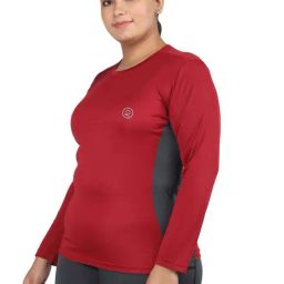 Chkokko Maroon & Grey Plain T-Shirt-picture-48