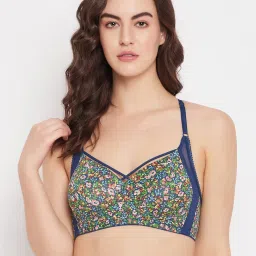 Clovia Multicolor Floral Print Full Coverage Non-Wired Bra image 1