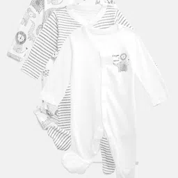 mothercare Infant Kids Pack of 3 Pure Cotton Bodysuits-image-85
