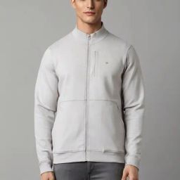 Louis Philippe Grey Regular Fit Sweatshirt-picture-20