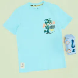 Pantaloons Junior Boys Aqua T-Shirt-image-12