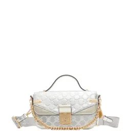Aldo Silver Textured Medium Satchel Handbag-picture-49