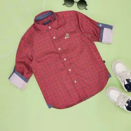 Pantaloons Junior Boys American Beauty Cotton Printed Full Sleeves Shirts-picture-30