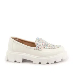 Fausto Women's White Casual Loafers-picture-6