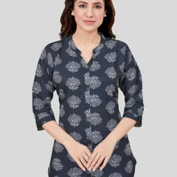Saree Swarg Black Printed A Line Kurti image 1