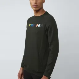 Van Heusen Flex Green Regular Fit Printed Sweatshirt image 3