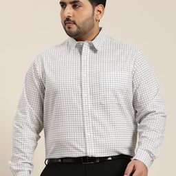 Sztori Men Plus Size Original Opaque Checked Formal Shirt-image-78