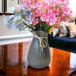 Art Street Grey Textured Ceramic Flower Vase-image-63