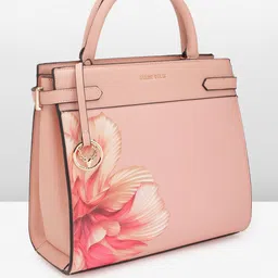 Allen Solly Floral Printed & Textured Structured Handheld Bag image 3