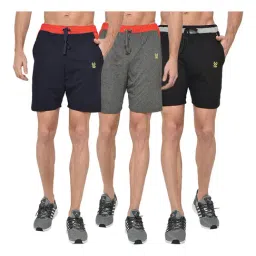Vimal Jonney Multicolor Cotton Shorts - Pack of 3-picture-21