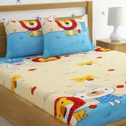 HOSTA HOMES  Multicolor Polycotton Bedsheet Set-image-31