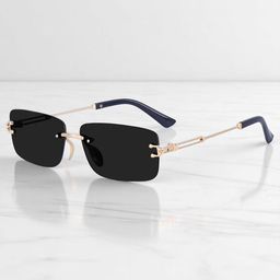DressBerry Unisex UV Protected Lens Rimless Square Sunglasses-54