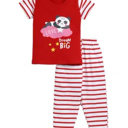 Todd N Teen Kids Red & Black Cotton Printed T-Shirt Set-picture-24