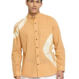 Fabindia Orange Printed Shirt-image-41