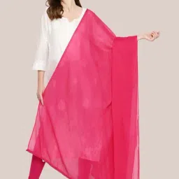 Dupatta Bazaar Rani Pink Cotton Dupatta-image-63