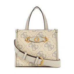 guess fashion Guess Polyester Beige Printed Women Izzy Mini Tote Bag-picture-9