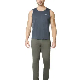 Van Heusen Performance Regular Fit Swift Dry 4 Way Stretch Solid Trackpants - Army Green image 1