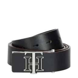 Tommy Hilfiger Black Leather Waist Belt for Men-image-53