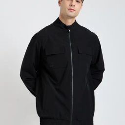 EDRIO Black Regular Fit Jacket-image-90
