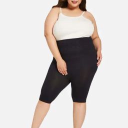 Secrets By ZeroKaata Black Plain Tummy & Thigh Shaper-image-86