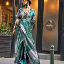 Odette Green Printed Saree-picture-25