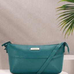 Caprese Women Teal Solid Sling Bag-43