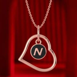 Malabar Gold and Diamonds 14k Gold Alphabet N Pendant for Women-image-16