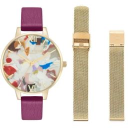 Olivia Burton OBGSET153 Pop Art Analog Watch for Women With Interchangeable Strap-image-4
