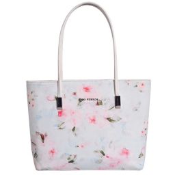 Lino Perros Soft Blue Printed Medium Tote Handbag image 1