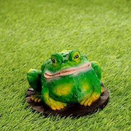 green girgit Green & Yellow Resin Colorful Frog Garden Decor-image-26