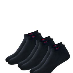 NAVYSPORT Men Pack of 3 Black Solid Ankle-Length Socks-52