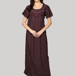 Glamoras Geometric Maxi Nightdress-image-81