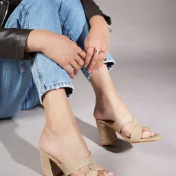 DressBerry Women Open Toe Block Heel Sandals-13