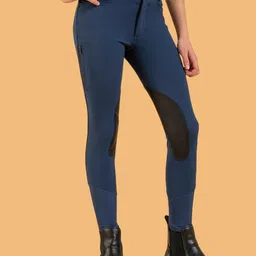 FOUGANZA By Decathlon Kids' Lightweight Mesh Riding Jodhpurs with Grippy Suede Patches 500-image-6