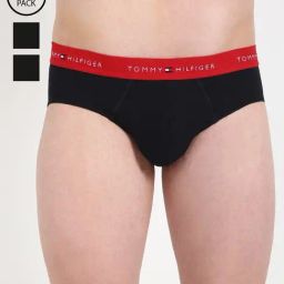 Tommy Hilfiger Multicolor Cotton Slim Fit Briefs - Pack Of 3-image-62