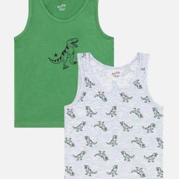 Bodycare Boys Assorted Regular Fit 100% Cotton Vest - Pack Of 2-picture-19