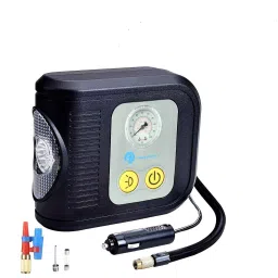 Tirewell TW-7002 100 PSI Portable Tyre Inflator with Dial Gauge, Analog Tire Air Compressor Pump with LED Light and 3 Different Nozzles for Car, Bike, Motorcycle, RV, SUV and ATV (12V)-8