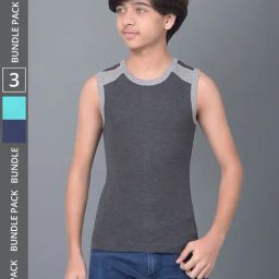 Dollar Bigboss Boys Multicolor Textured Gym Vest (Pack Of 3)-image-34