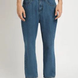 The Bear House Blue Cotton Straight Fit Jeans-image-86