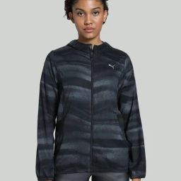Puma Black Regular Fit Printed Sports Jacket-image-21