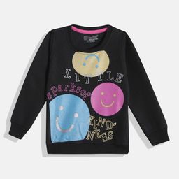 Eteenz Girls Smiley & Typography Printed Round-Neck Premium Cotton Sweatshirt-image-73