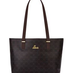 Lavie Mable Brown Logo Leather Medium Tote Bag-26