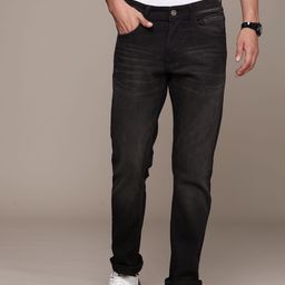 WROGN Men Straight Fit Light Fade Stretchable Jeans-picture-11