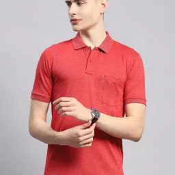 Monte Carlo Red Cotton Regular Fit Polo T-Shirt-picture-26