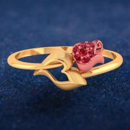 P.C. Chandra Jewellers 14KT Yellow Gold Intricated Tulip Ring-image-66
