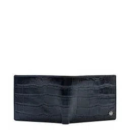 Eske Navy Textured Bi-Fold Wallet for Men image 5