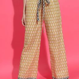Oxolloxo Mustard & White Cotton Printed Pyjamas-picture-14