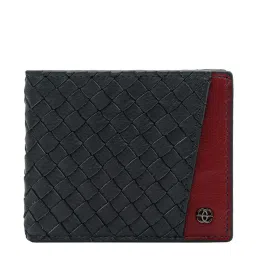 Eske Navy Textured Bi-Fold Wallet for Men image 1