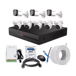CP PLUS CCTV Combo Kit 2.4 MP Full HD Audio Indoor & Outdoor with 8 Channel DVR 5 Dome, 3 Bullet Camera, 8 Channel SMPS, 70 m Cable 2 TB HDD & Connectors-image-70