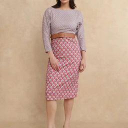 RAREISM Multi Cotton Printed Three-Quarter Sleeves Dress-picture-48